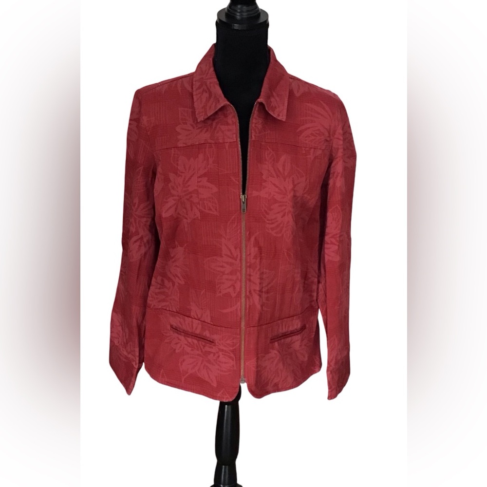 CJ Banks Red Floral Blazer